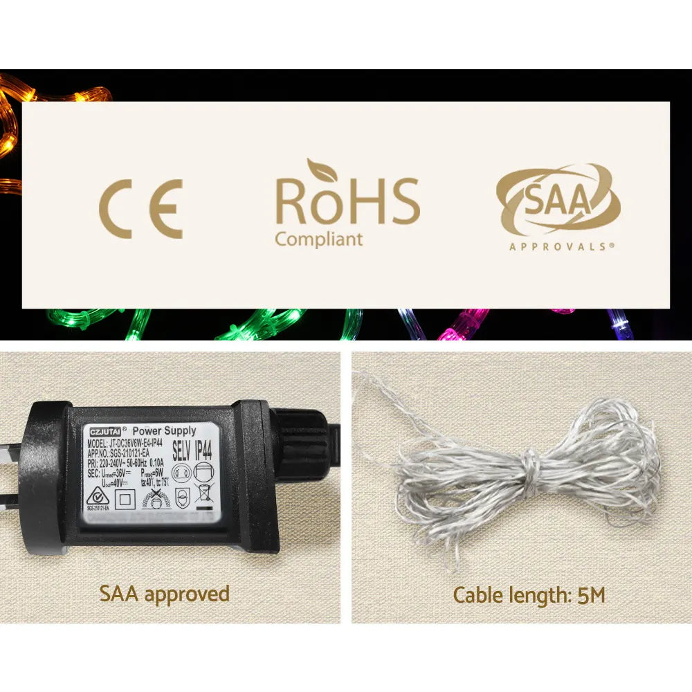 Jingle Jollys Christmas Lights 210cm Train 631 LED Decorations - Image 7