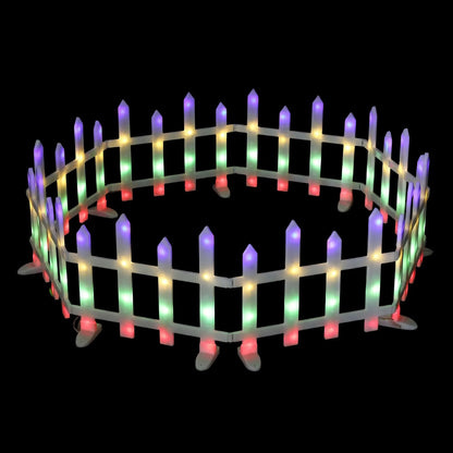 Jingle Jollys 3m Solar Christmas Fence Lights Outdoor Garden Path Decor Multicolour 8pc