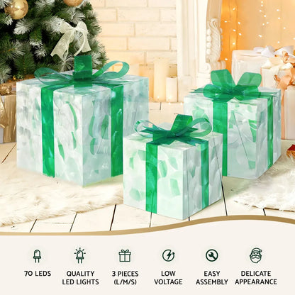 Jingle Jollys Christmas Lights 70 LED Fairy Light Gift Box 3pcs Decorations Set - Image 4