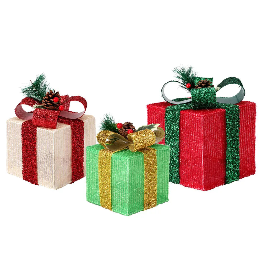 Jingle Jollys Christmas Lights 60 LED Fairy Light Gift Box 3pcs Decorations RGW - Image 3