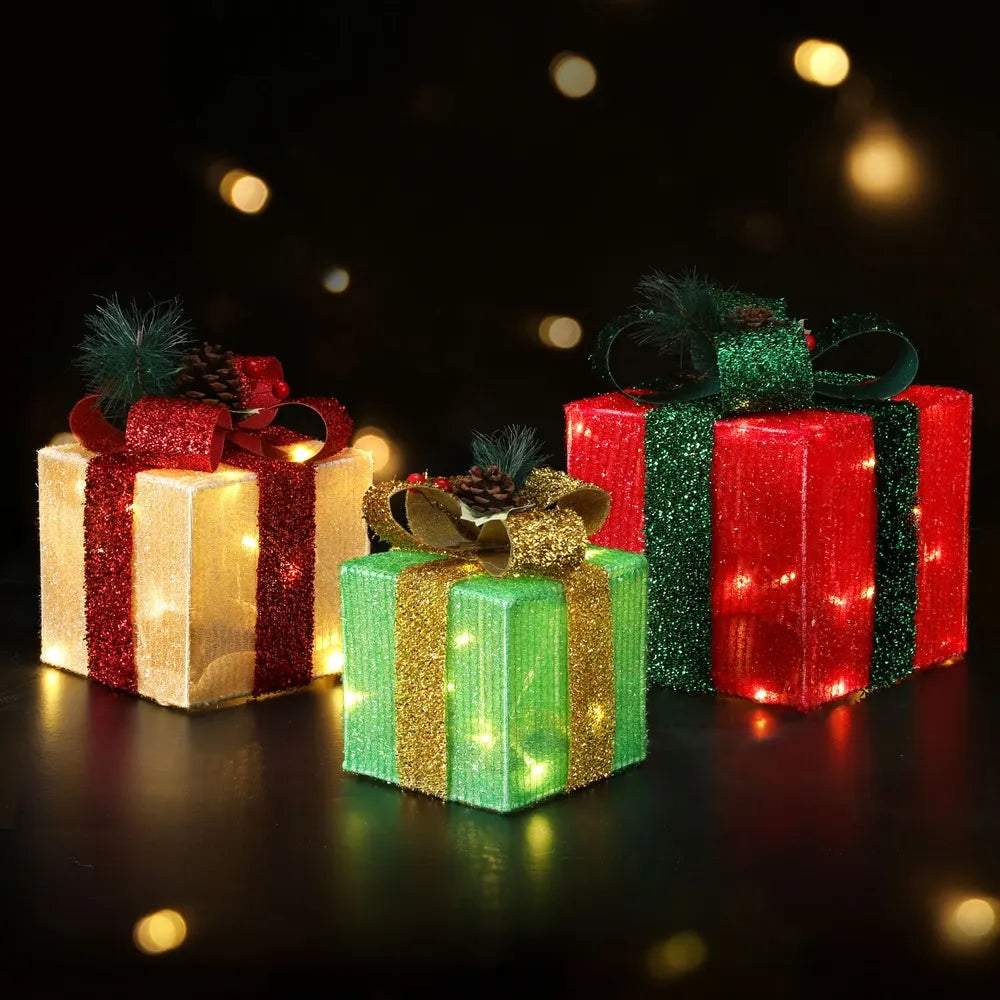 Jingle Jollys Christmas Lights 60 LED Fairy Light Gift Box 3pcs Decorations RGW - Image 7