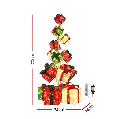Jingle Jollys Christmas Decorations Lighted Gift Box Tower Christmas Lights Stackable 170cm - Image 8