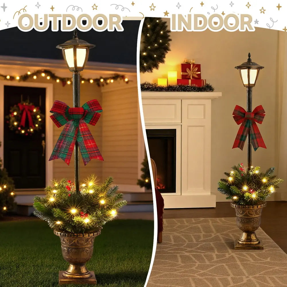 Jingle Jollys Christmas Lights 125cm Lamp Post 50 LED Fairy Light Decorations - Image 6