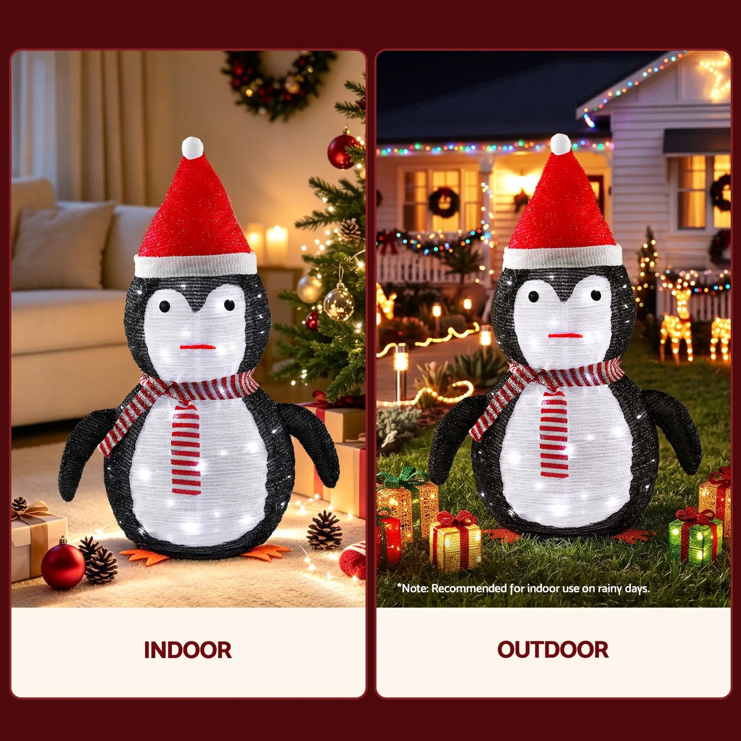 Jingle Jollys Christmas Penguin Light LED Christmas Decoration Pop Up Christmas Display 70cm - Image 2