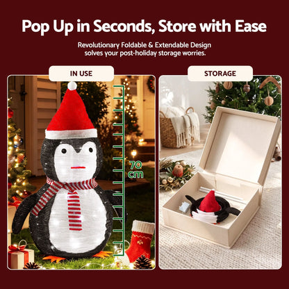 Jingle Jollys Christmas Penguin Light LED Christmas Decoration Pop Up Christmas Display 70cm - Image 4
