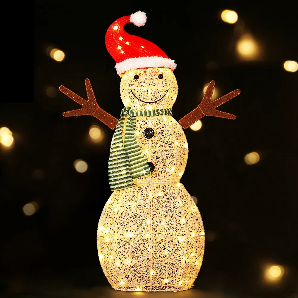 Jingle Jollys Christmas Lights 97cm Snowman 80 LED Decorations - Image 7