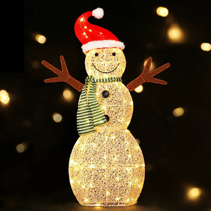 Jingle Jollys Christmas Lights 97cm Snowman 80 LED Decorations - Image 7