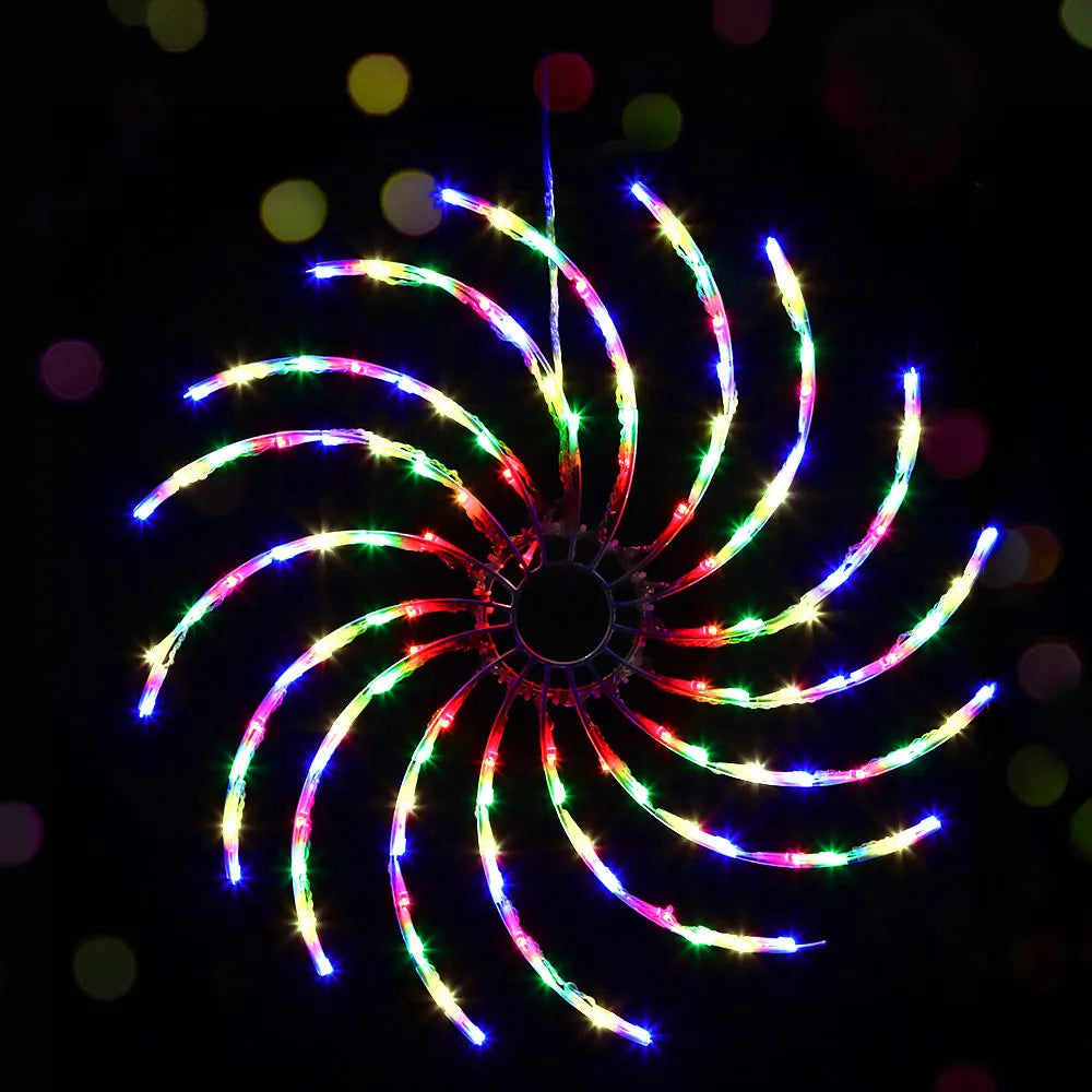 0.5M Christmas Lights 128 LED Spin Motif Light Decorations Jingle Jollys - Image 8
