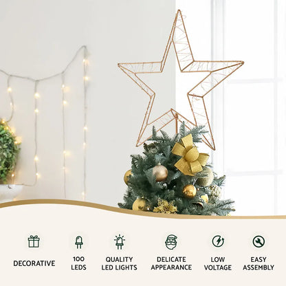 Jingle Jollys Christmas Lights 100 LED Fairy Light Ground Star Garden Decoration - Image 4