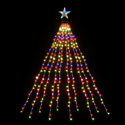 Jingle Jollys 2.5M Christmas Lights Waterfall String Light 300 LED Star Topper - Image 3