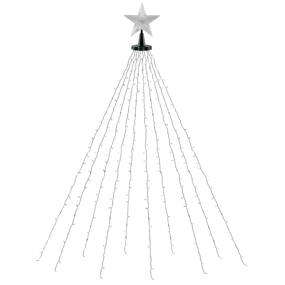 Jingle Jollys 2.5M Christmas Lights Waterfall String Light 300 LED Star Topper