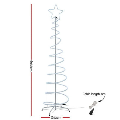 Jingle Jollys Christmas Lights 188cm Tree 288 LED Decorations - Image 2