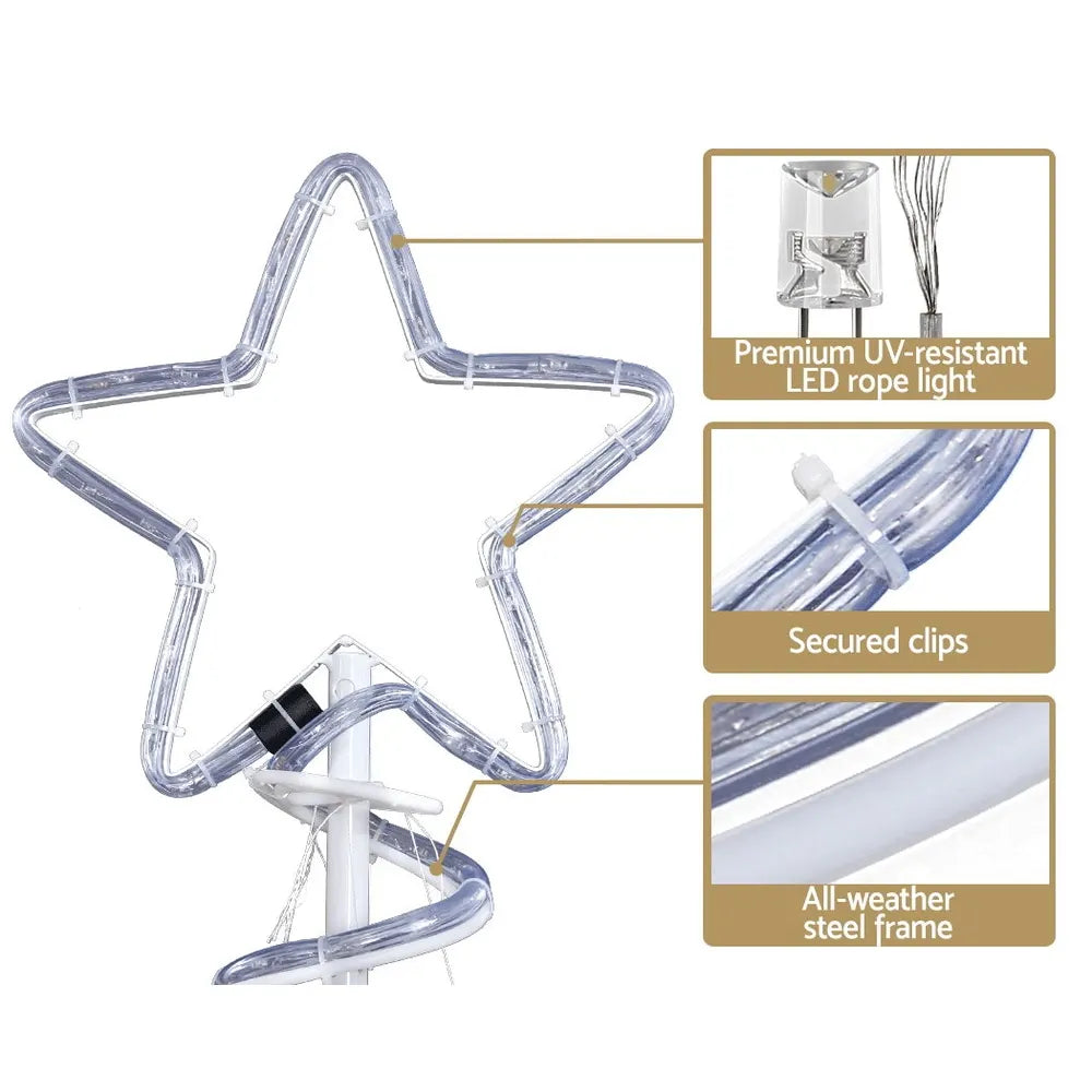 Jingle Jollys Christmas Lights 188cm Tree 288 LED Decorations - Image 3