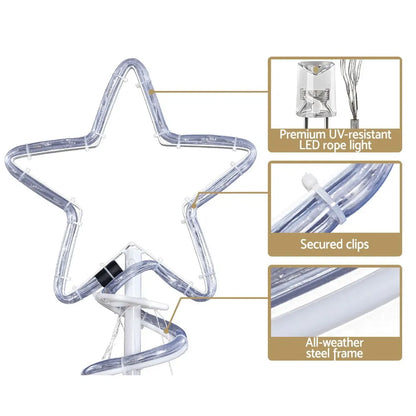 Jingle Jollys Christmas Lights 188cm Tree 288 LED Decorations - Image 3