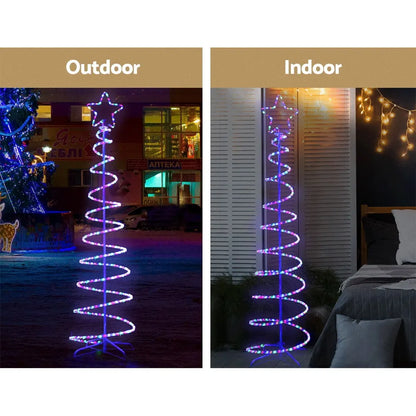 Jingle Jollys Christmas Lights 188cm Tree 288 LED Decorations - Image 5