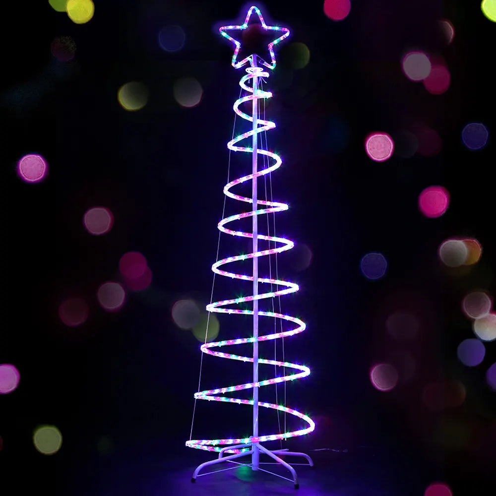 Jingle Jollys Christmas Lights 188cm Tree 288 LED Decorations - Image 8