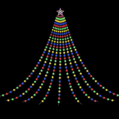 Jingle Jollys 3.8M Christmas Lights Waterfall String Light 340 LED - Image 3