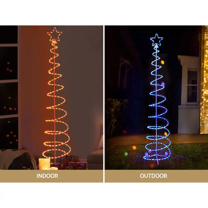 2.4M Christmas Tree LED Solar Motif Lights Jingle Jollys - Image 5