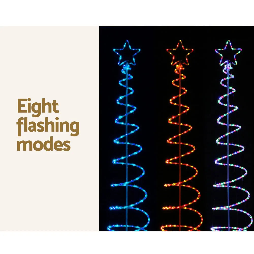 2.4M Christmas Tree LED Solar Motif Lights Jingle Jollys - Image 6