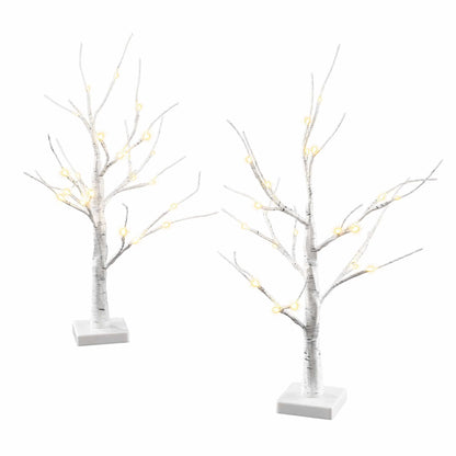 Jingle Jollys Lighted Branch Tree Christmas Decorations Warm White Christmas Lights 2 Pack 60cm - Image 8