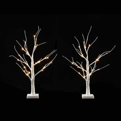 Jingle Jollys Lighted Branch Tree Christmas Decorations Warm White Christmas Lights 2 Pack 60cm - Image 9