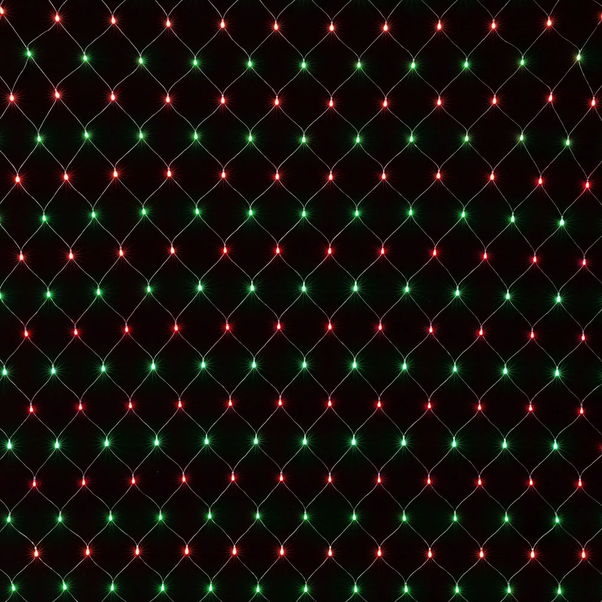 Jingle Jollys Christmas Lights 6x4m Christmas Net Lights 1000LED Red Green Festive Lighting