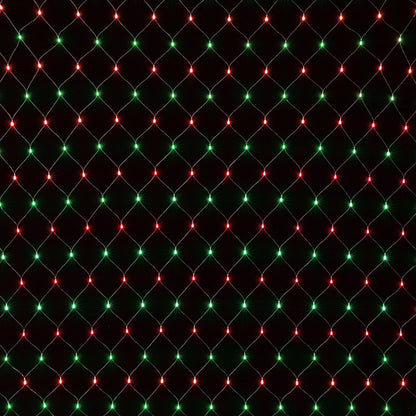 Jingle Jollys Christmas Lights 6x4m Christmas Net Lights 1000LED Red Green Festive Lighting