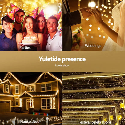 Jingle Jollys Christmas Lights 3Mx2M Net String Light Decorations Warm 504 LED - Image 5