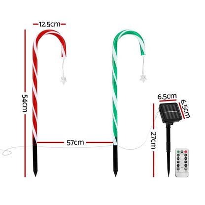 Jingle Jollys 8 PCS Christmas Lights Path Ground Light Garden Decorations 72 LED - Image 2