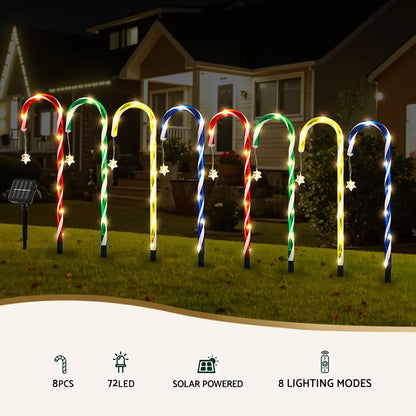 Jingle Jollys 8 PCS Christmas Lights Path Ground Light Garden Decorations 72 LED - Image 4