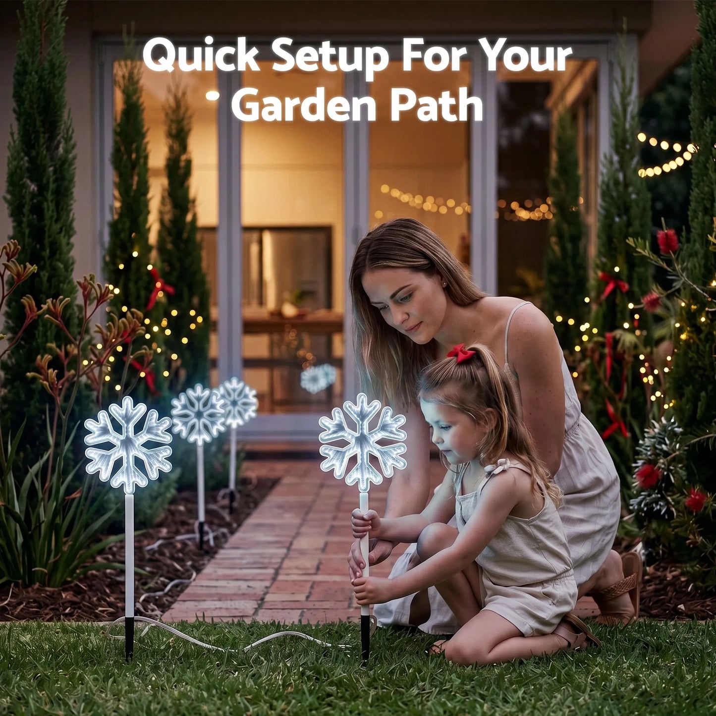 Jingle Jollys 4 Pack Christmas Lights Path Lights Garden Decoration Outdoor Pathway Lighting - Image 3