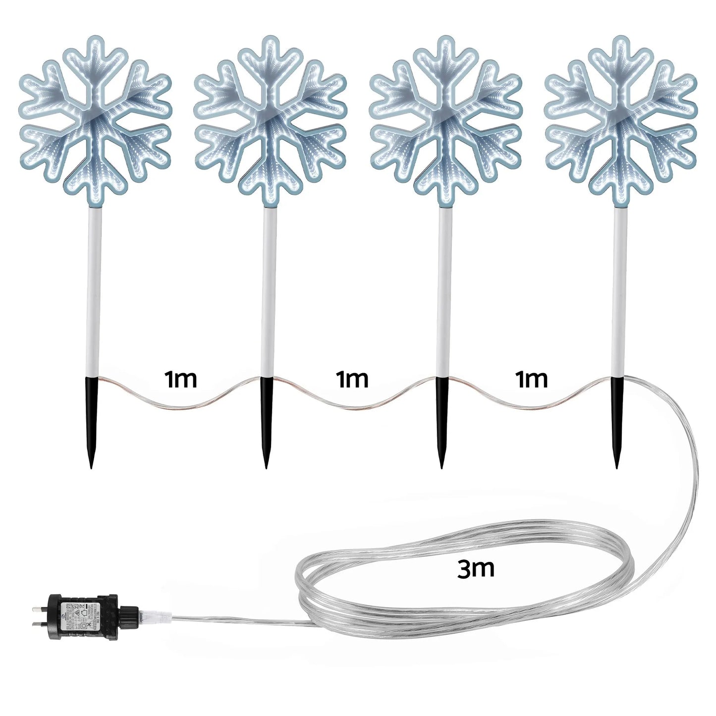 Jingle Jollys 4 Pack Christmas Lights Path Lights Garden Decoration Outdoor Pathway Lighting - Image 6