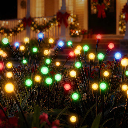Jingle Jollys Christmas Lights Solar Firefly Lights Garden Decoration Path Lights Multicolour 3 Pack - Image 3