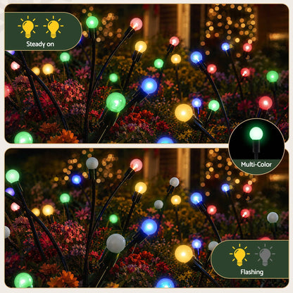Jingle Jollys Christmas Lights Solar Firefly Lights Garden Decoration Path Lights Multicolour 3 Pack - Image 5