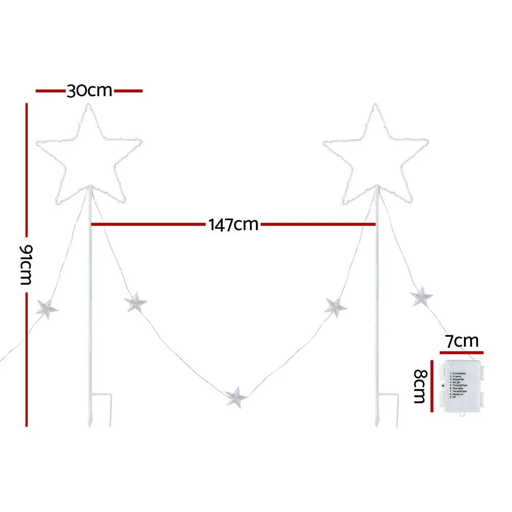 Jingle Jollys 4 PCS Christmas Lights Path Ground Light Garden Decorations 144 LED - Image 6