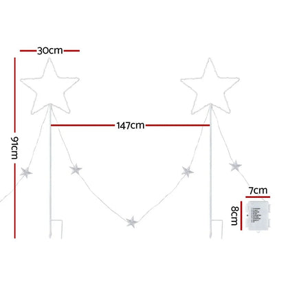 Jingle Jollys 4 PCS Christmas Lights Path Ground Light Garden Decorations 144 LED - Image 6