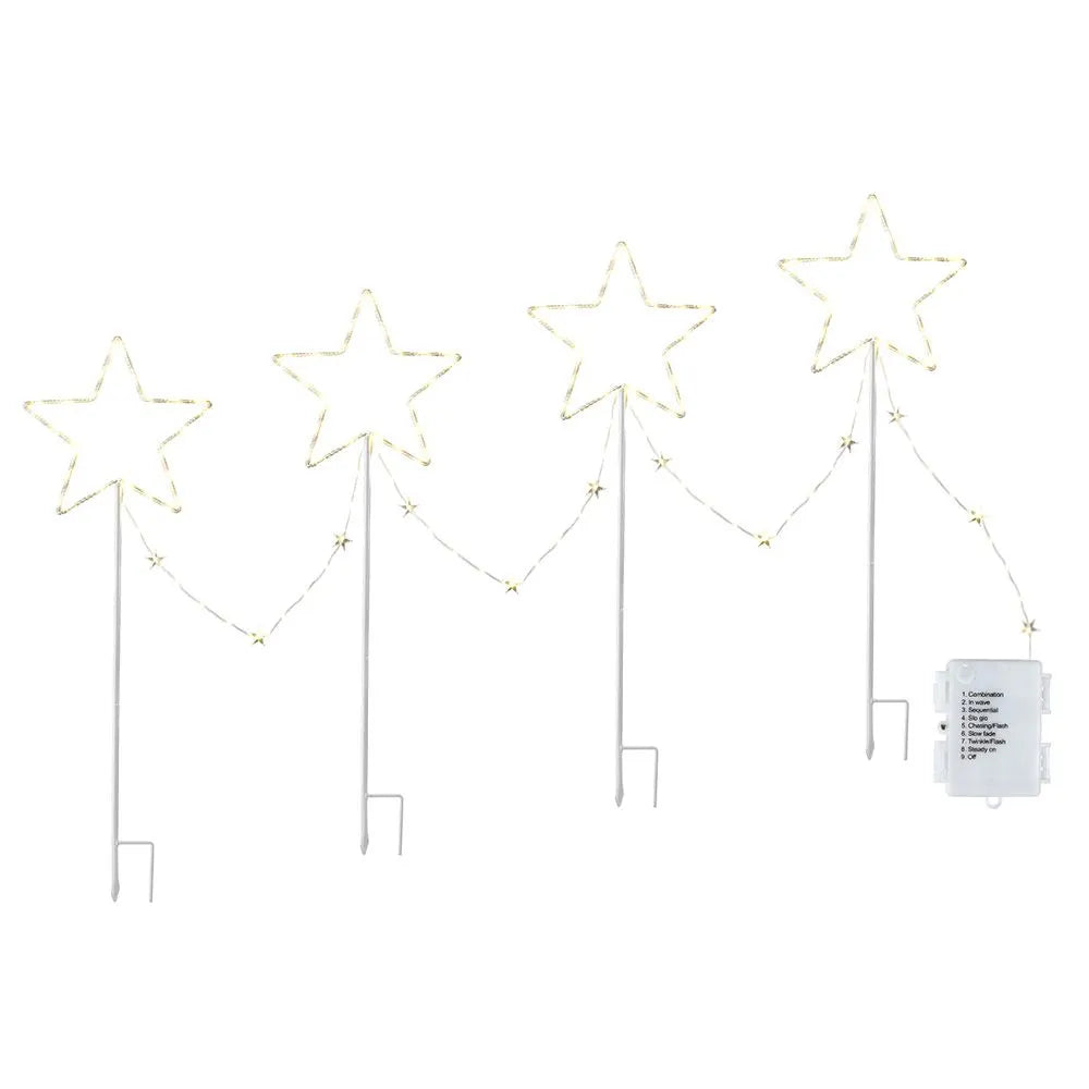 Jingle Jollys 4 PCS Christmas Lights Path Ground Light Garden Decorations 144 LED - Image 7