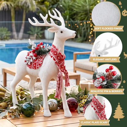 Jingle Jollys Christmas Reindeer 45cm Glitter Deer Ornaments Party Decorations - Image 4