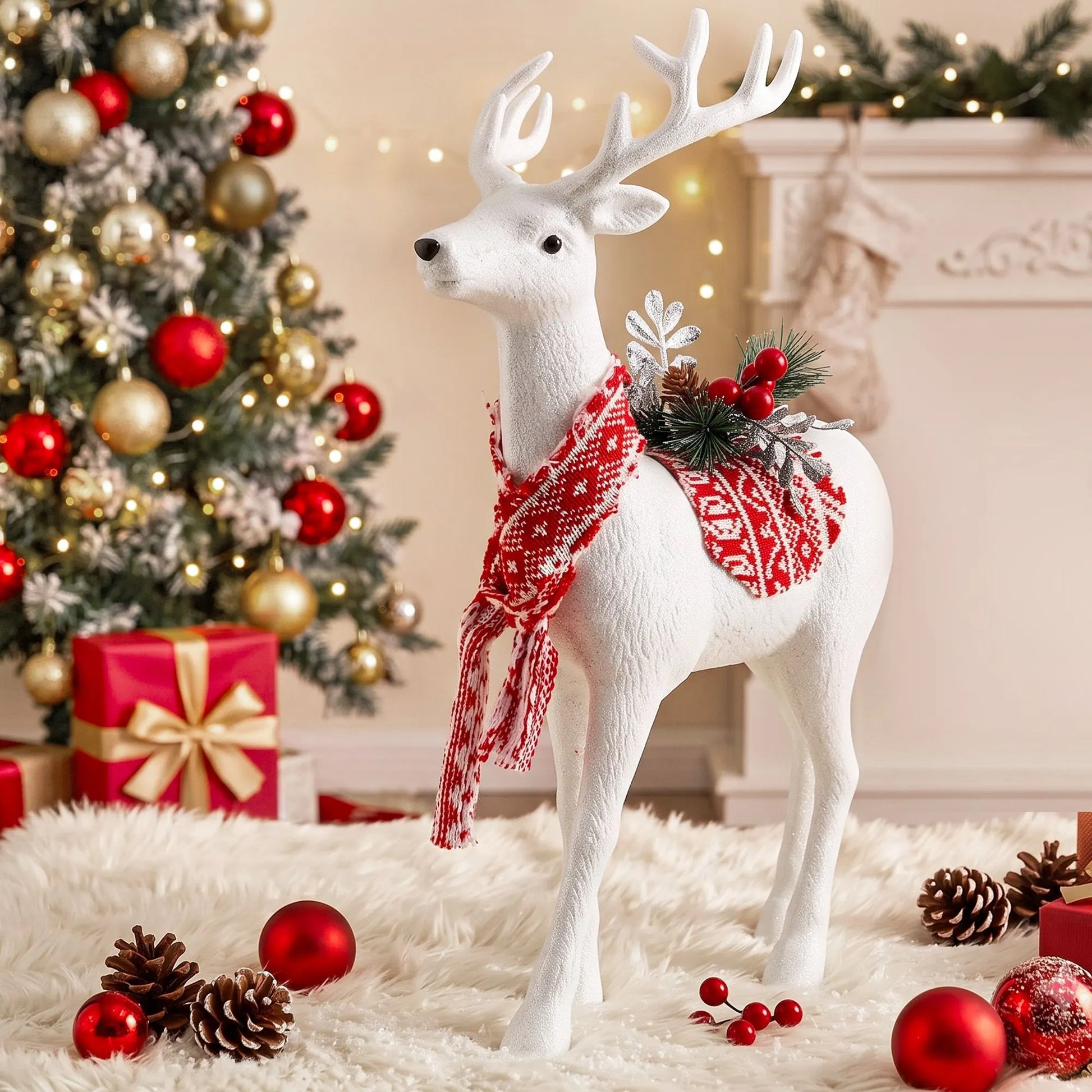 Jingle Jollys Christmas Reindeer 45cm Glitter Deer Ornaments Party Decorations - Image 7