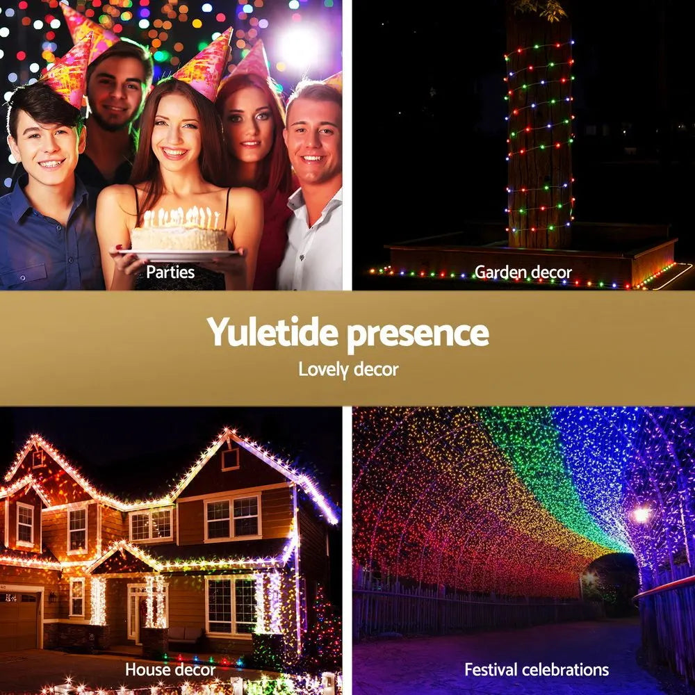 Jingle Jollys 30M Christmas Lights String Rope Light Decoration 300 LED Colorful - Image 3