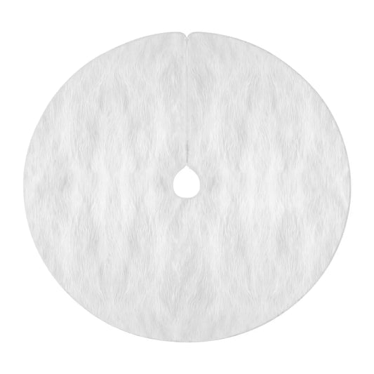 Jingle Jollys Christmas Tree Skirt 120cm Plush Xmas Fluffy Ornaments Decor White