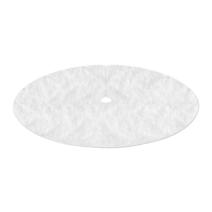 Jingle Jollys Christmas Tree Skirt 90cm Plush Xmas Fluffy Ornaments Decor White - Image 3