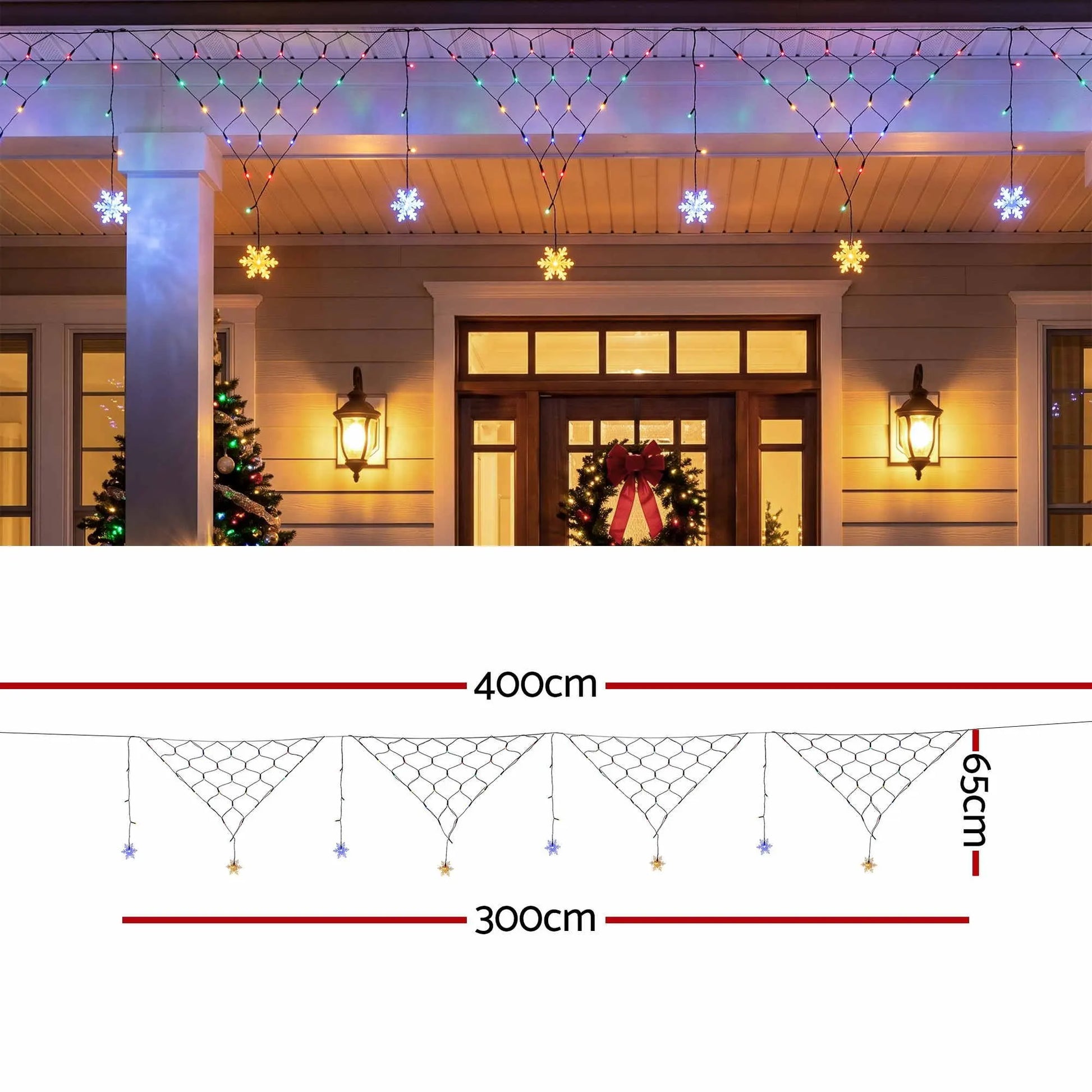 Jingle Jollys Christmas Lights Solar Fairy Lights Christmas Decorations Multicolour 4m - Image 2
