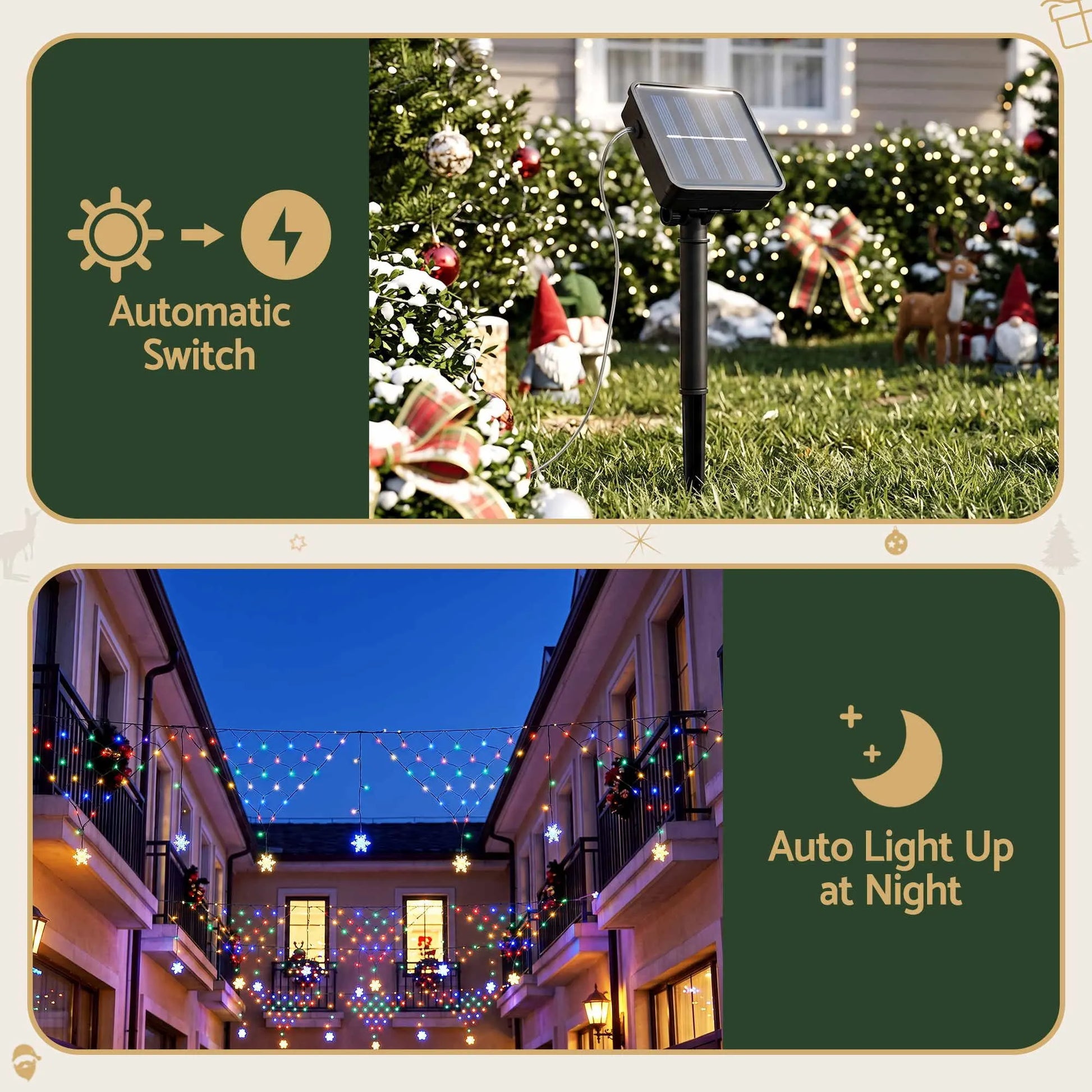 Jingle Jollys Christmas Lights Solar Fairy Lights Christmas Decorations Multicolour 4m - Image 4