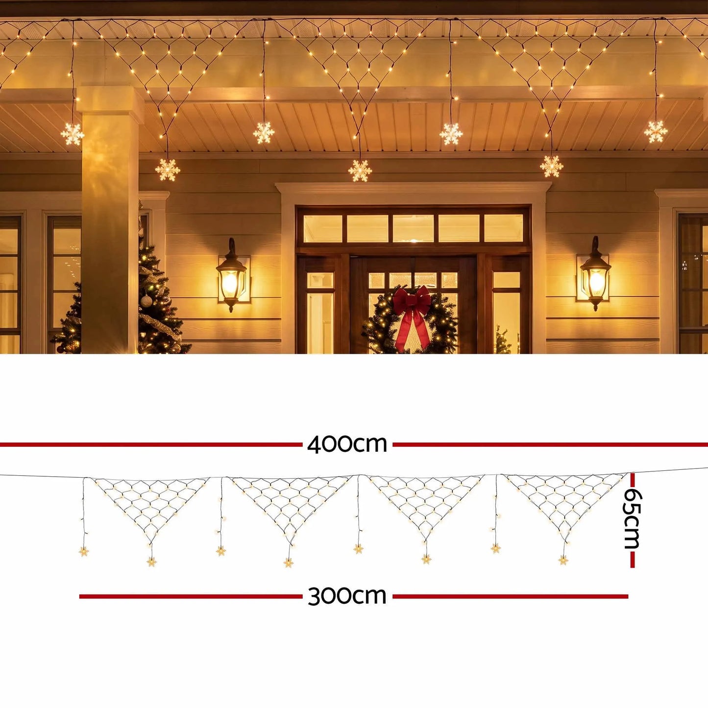 Jingle Jollys Christmas Lights Solar Fairy Lights Warm White Christmas Decorations 4m - Image 2