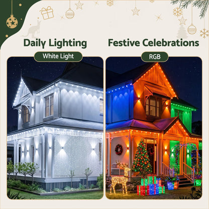 Jingle Jollys 15M Christmas Lights Permanent String Eaves Light 36 LED Decoration - Image 4