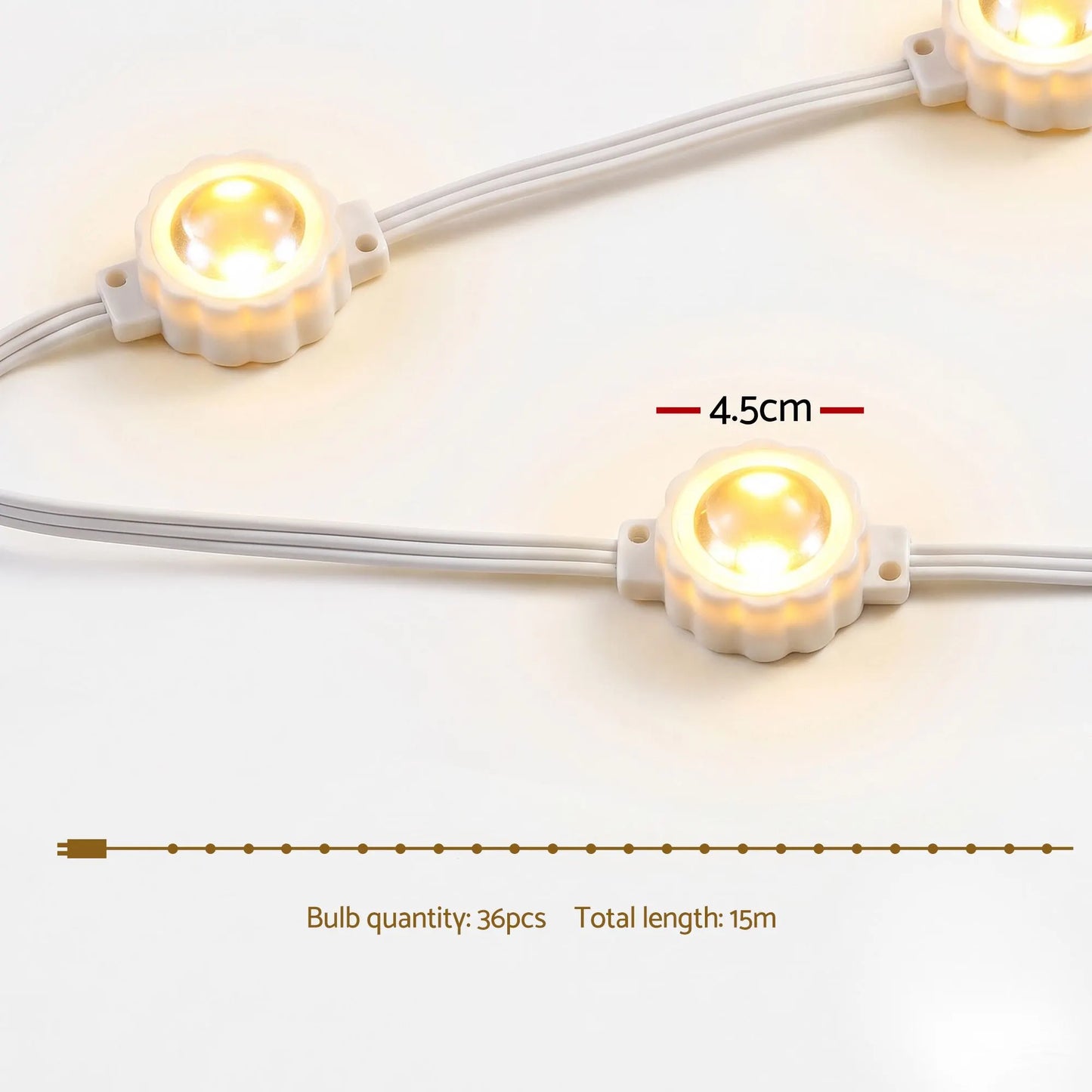 Jingle Jollys 15M Christmas Lights Permanent String Eaves Light 36 LED Decoration - Image 9