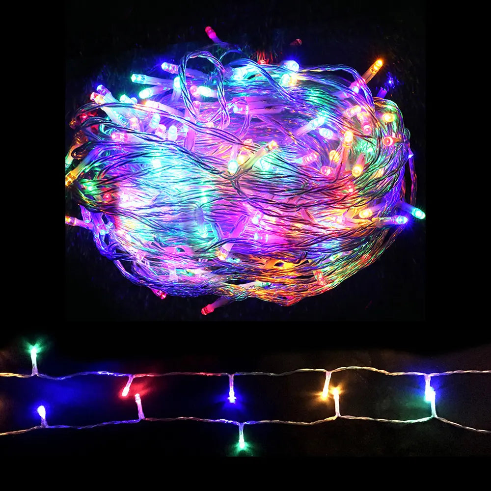 Jingle Jollys 50M Christmas Lights String Light 500 LED Colourful - Image 2