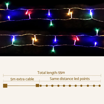 Jingle Jollys 50M Christmas Lights String Light 500 LED Colourful - Image 3