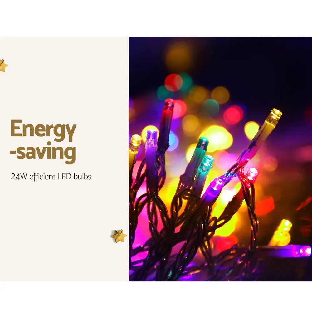 Jingle Jollys 50M Christmas Lights String Light 500 LED Colourful - Image 4